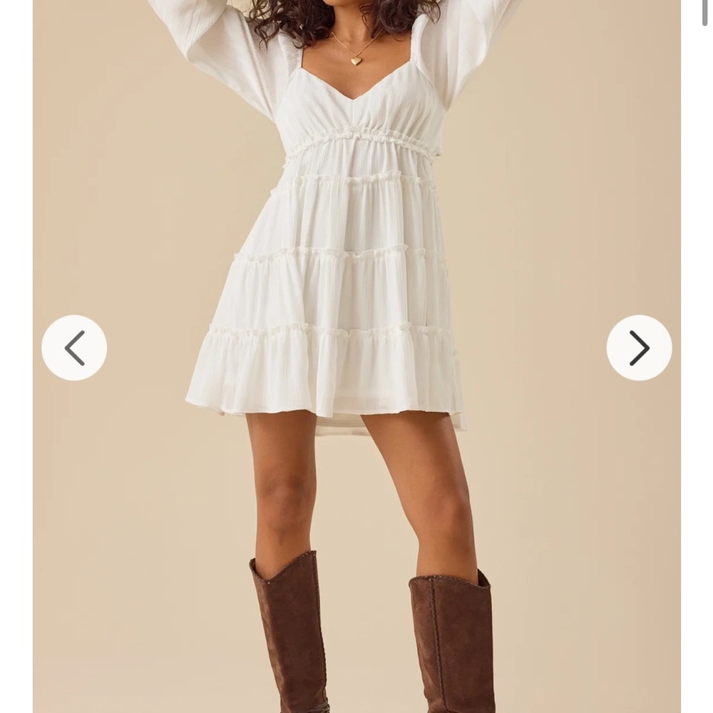 Altar'd State Lillie Mini Dress White